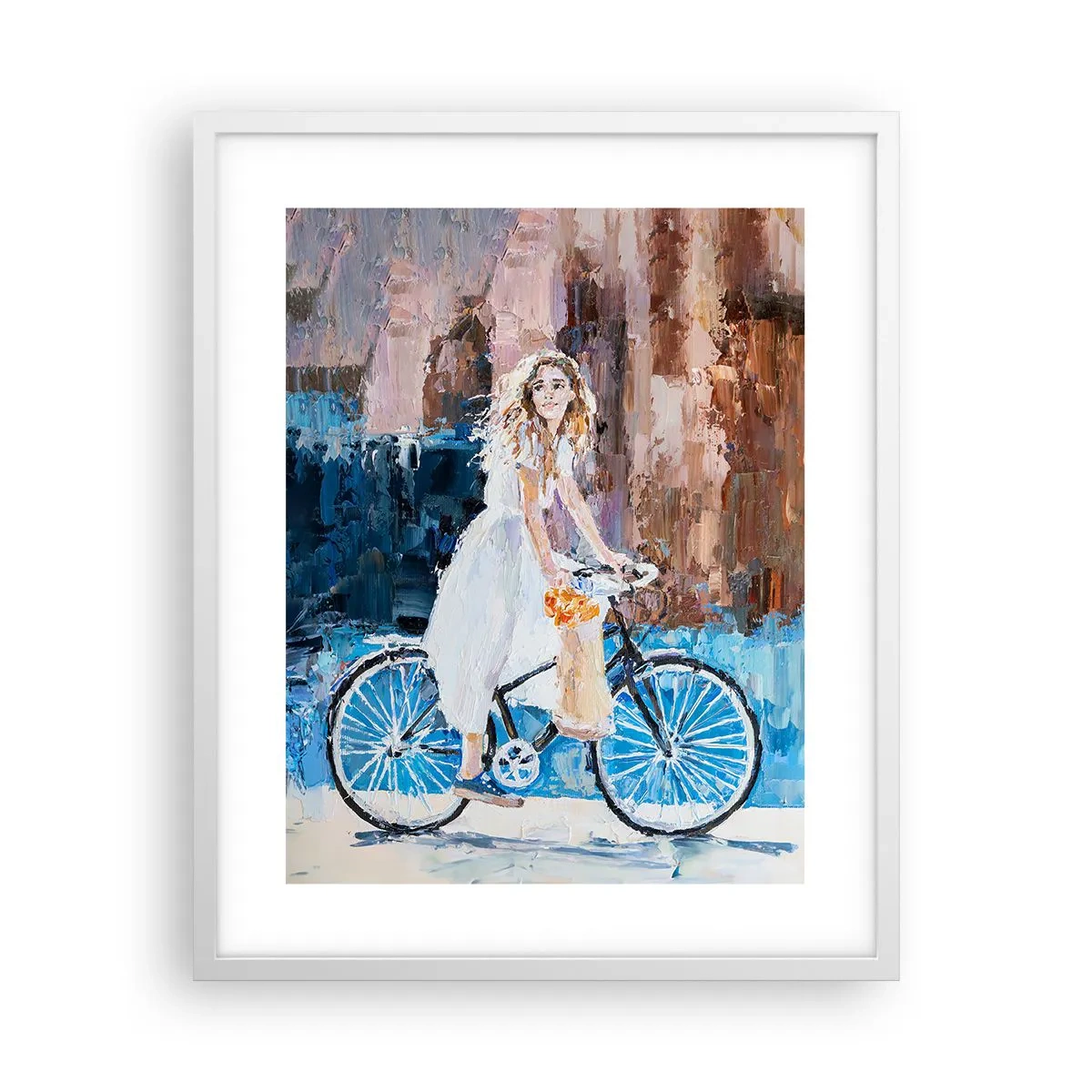 Poster in een witte lijst - Vreugde in de ochtend - 40x50 cm