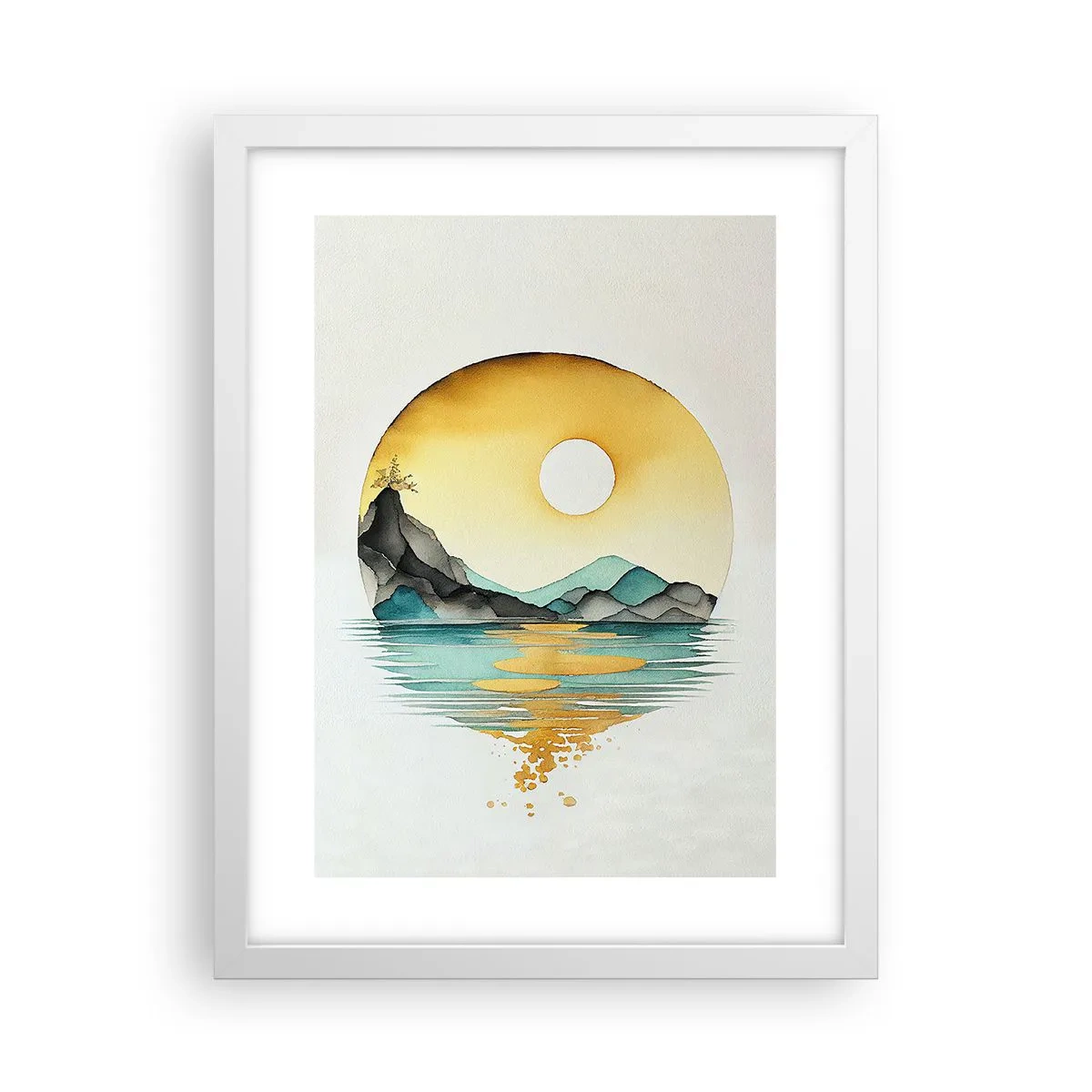 Poster in een witte lijst - In de cirkel van schoonheid - 30x40 cm