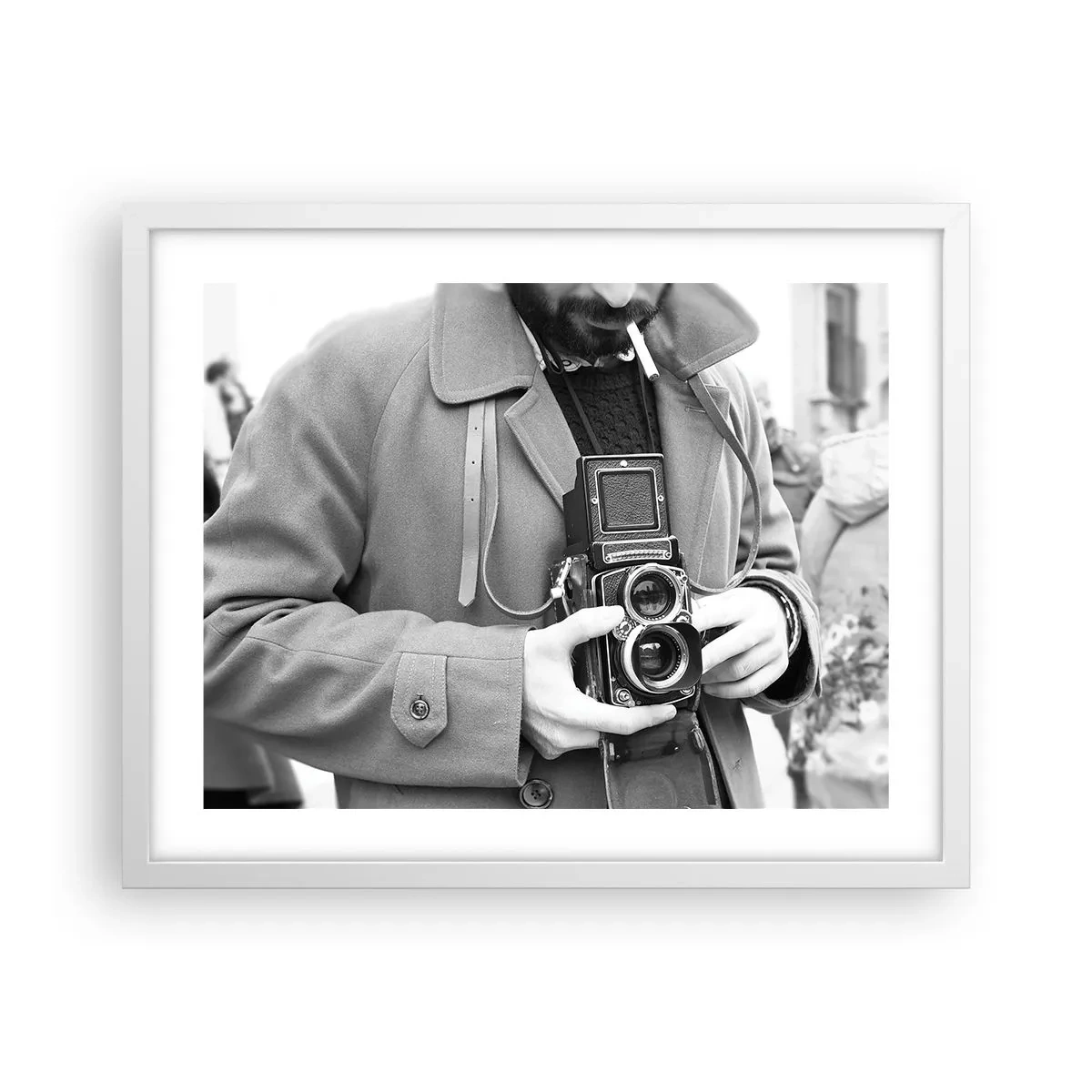 Poster in een witte lijst - Retro stijl - 50x40 cm