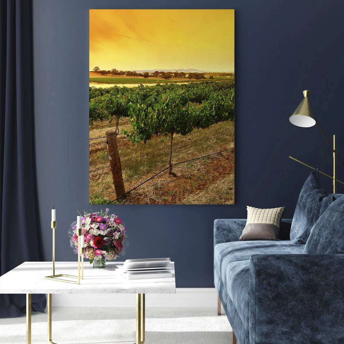 Schilderen op glas - Neem een ​​drankje van de zon - 50x70 cm