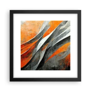 Poster in een zwarte lijst - Hitte en koude - 30x30 cm