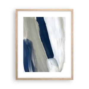 Een poster in een licht eiken lijst - Ontmoeting met witheid - 40x50 cm