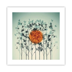 Poster - Japanse zon - 40x40 cm