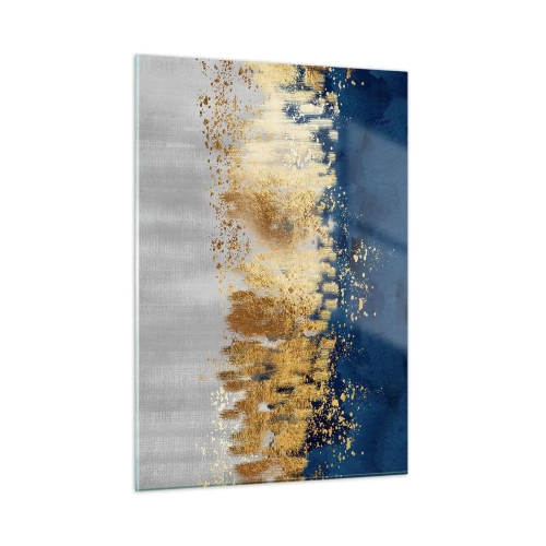 Schilderen op glas - Een moderne compositie met sprankeling - 50x70 cm