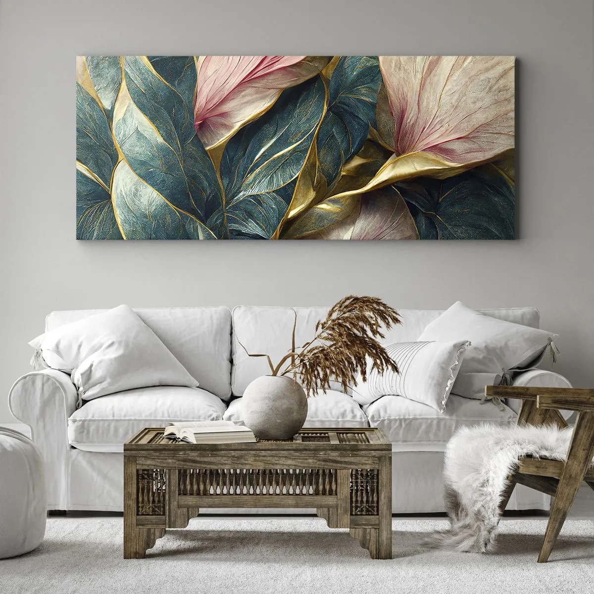 Schilderen op canvas - Natuurlijke elegantie en stijl - 120x50 cm