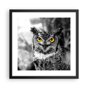Poster in een zwarte lijst - Niets zal zich verbergen - 40x40 cm