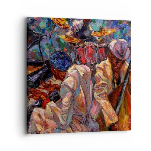 Schilderen op canvas - In hetzelfde ritme - 30x30 cm