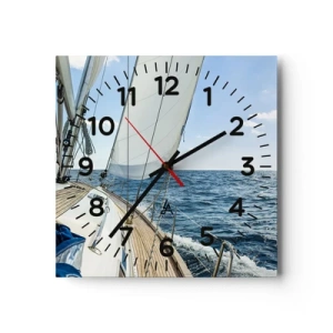 Wandklok - Klok - Ahoi, avontuur - 40x40 cm