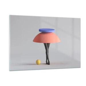 Schilderen op glas - Surrealistische compositie - 120x80 cm