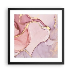 Poster in een zwarte lijst - Een streling van kleuren - 40x40 cm