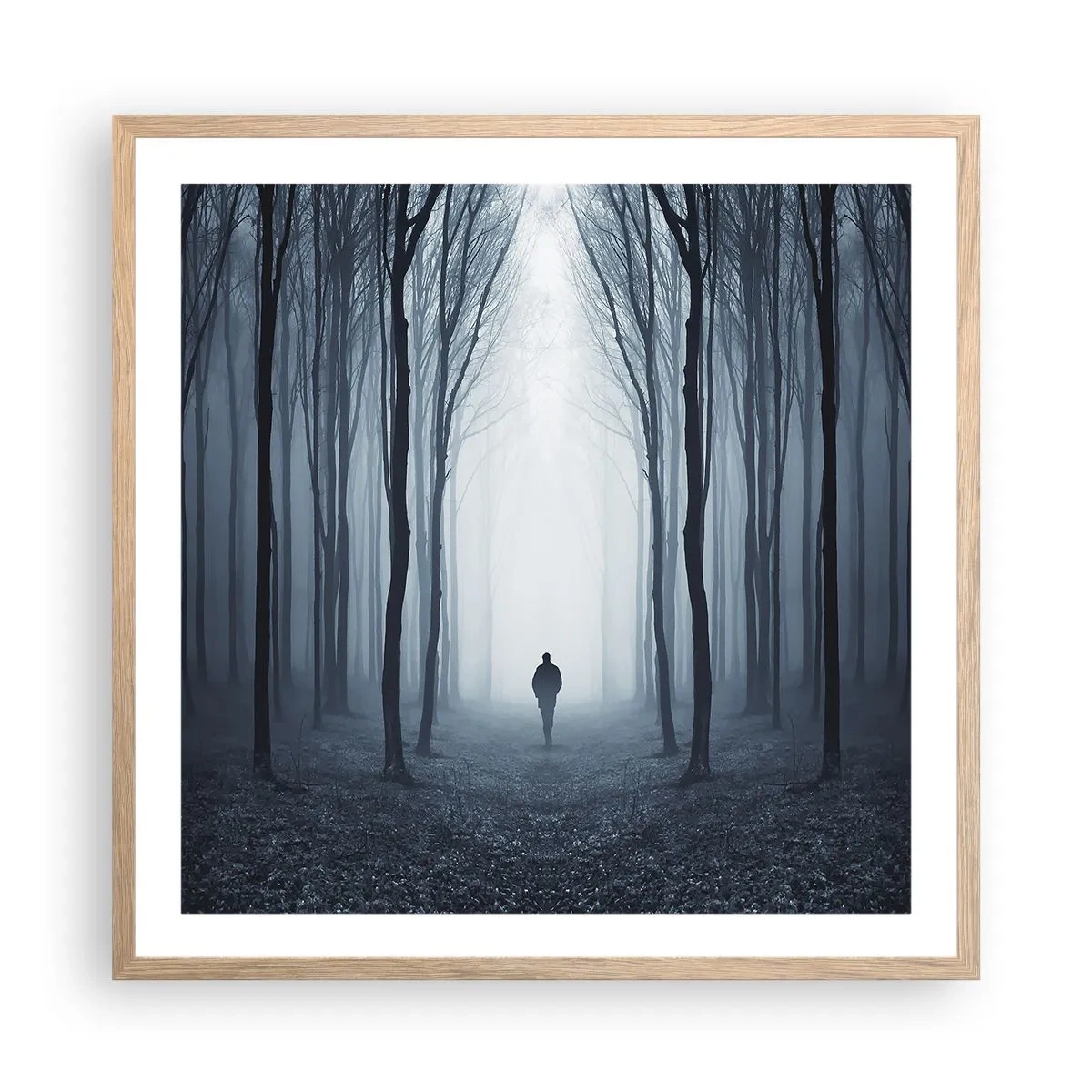 Een poster in een licht eiken lijst - En alles is eenvoudig en duidelijk - 60x60 cm