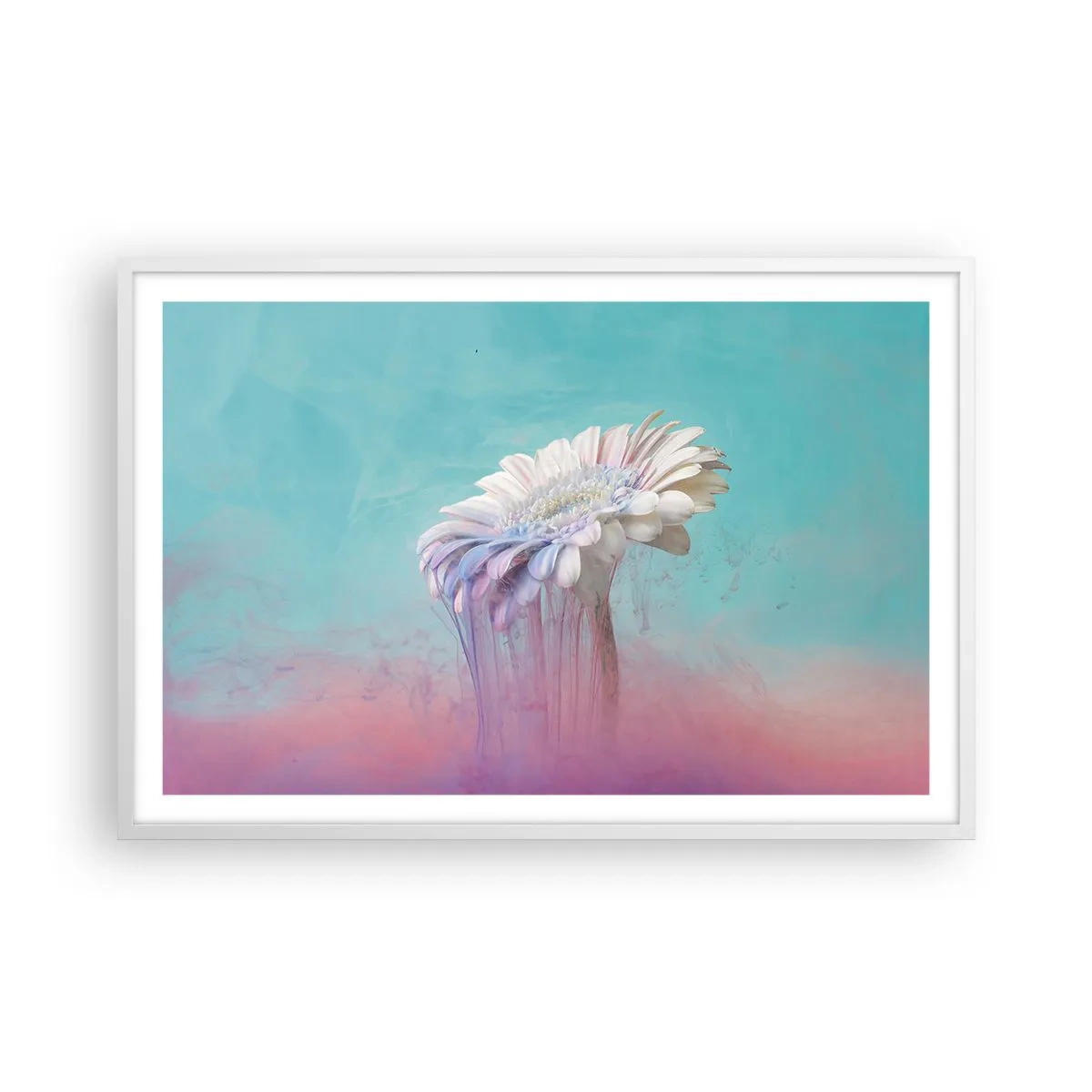 Poster in een witte lijst - De bloemenonderwereld - 91x61 cm