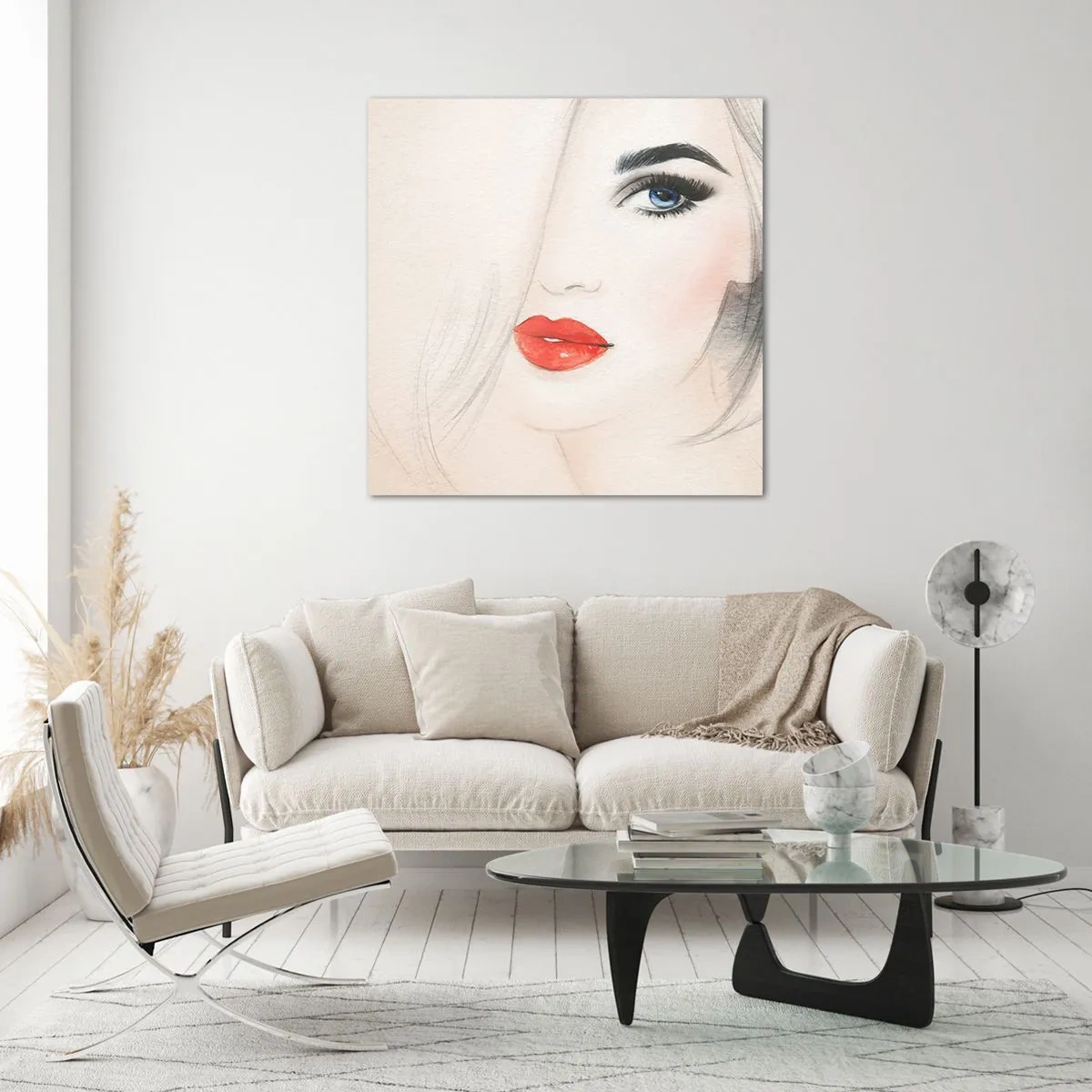 Schilderen op glas - Het hypnotiseert en bedwelmt - 60x60 cm