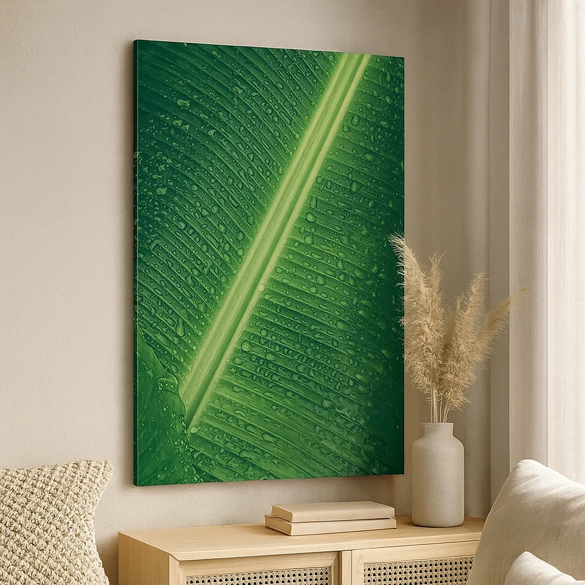 Schilderen op canvas - De structuur van groen - 50x70 cm