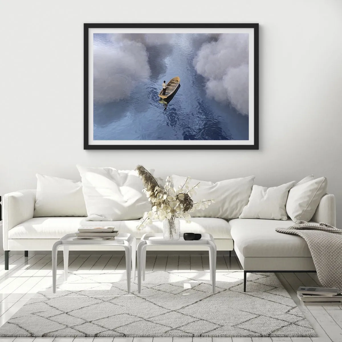 Poster in een zwarte lijst - Leven – reis – onbekend - 70x50 cm