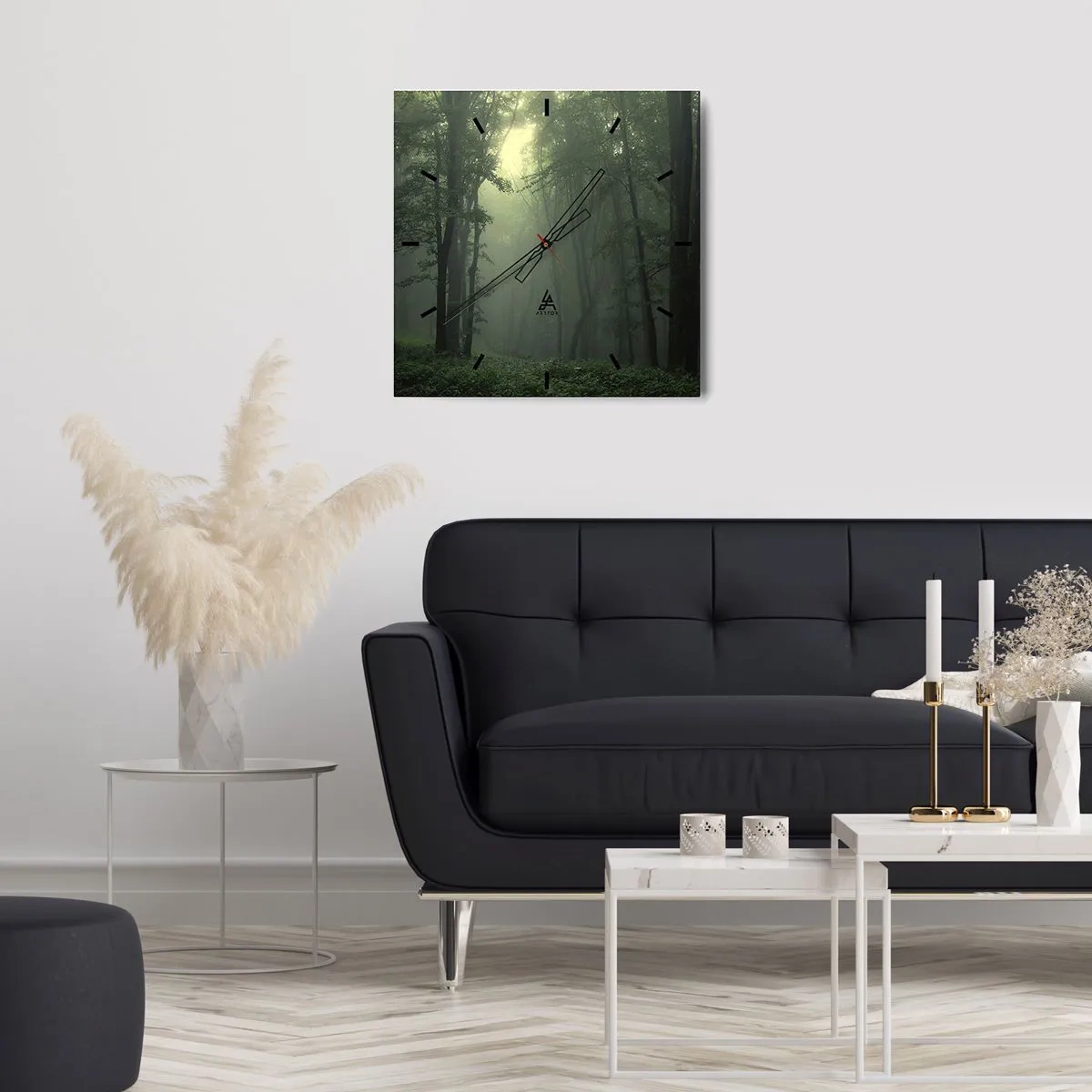 Wandklok - Klok - Voordat hij wakker wordt - 40x40 cm