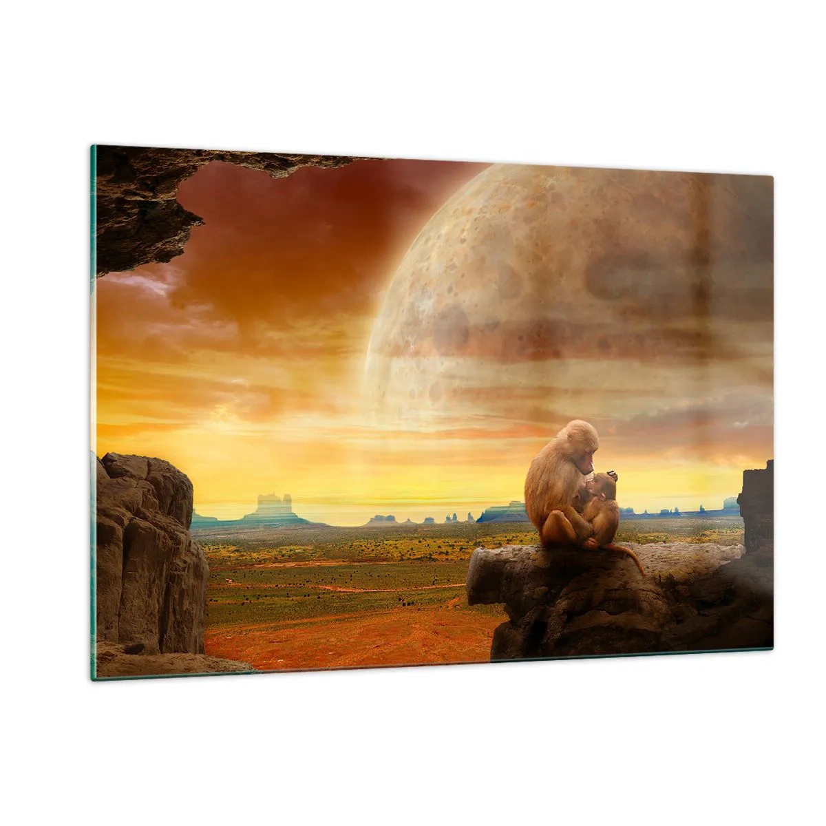 Schilderen op glas - De liefde is overal hetzelfde - 120x80 cm