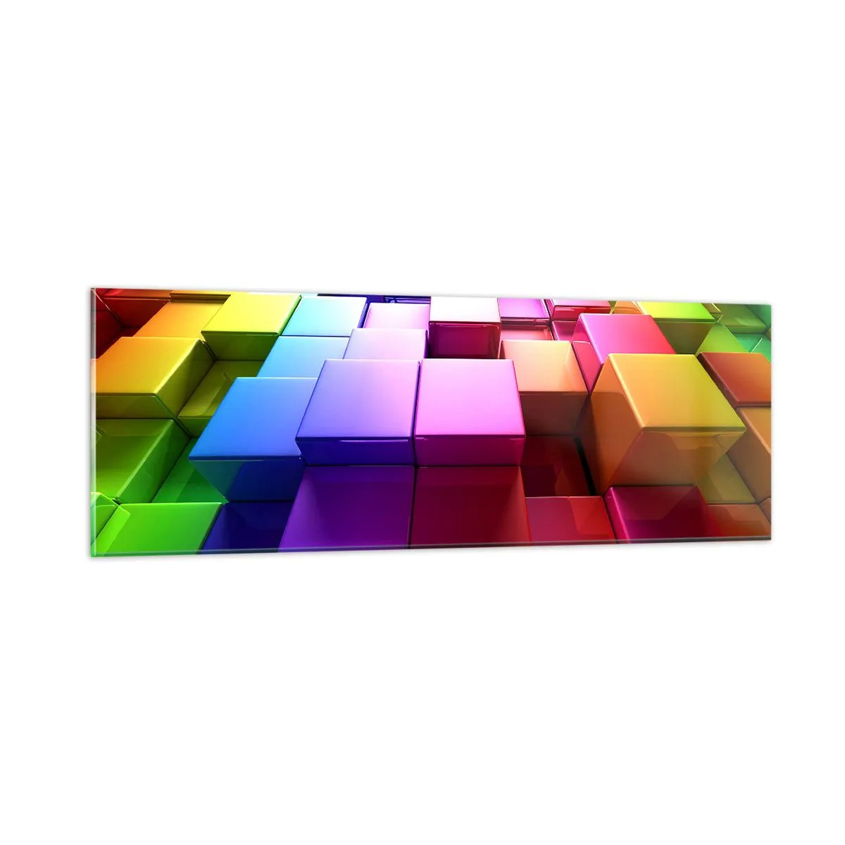 Schilderen op glas - Op-art samen in een team - 90x30 cm