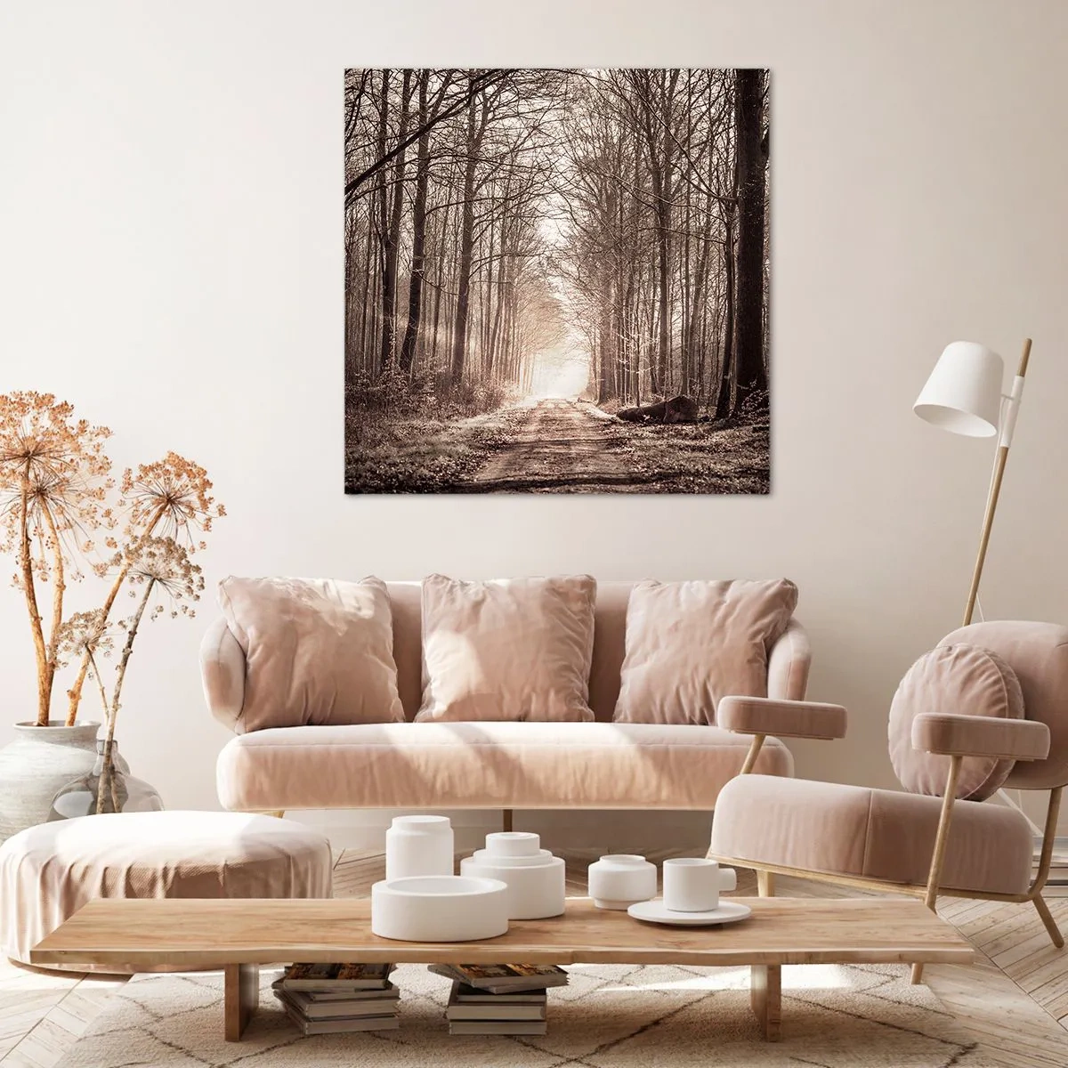 Schilderen op canvas - Boskathedraal - 50x50 cm