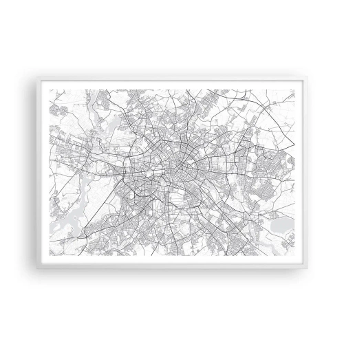 Poster in een witte lijst - Berlijnse bloem - 100x70 cm
