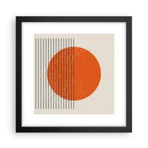 Poster in een zwarte lijst - Altijd de zon - 30x30 cm