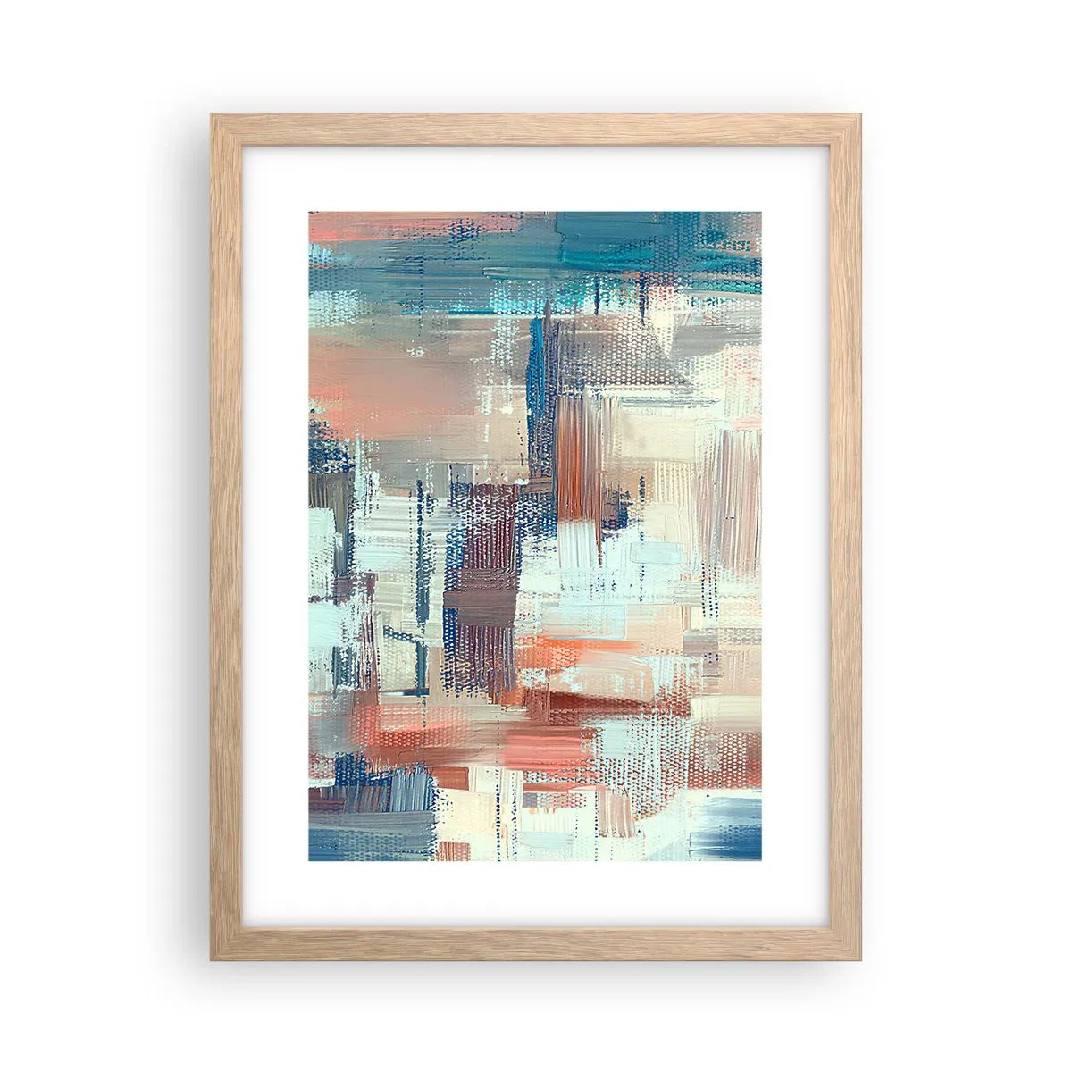 Een poster in een licht eiken lijst - Het licht bereiken - 30x40 cm