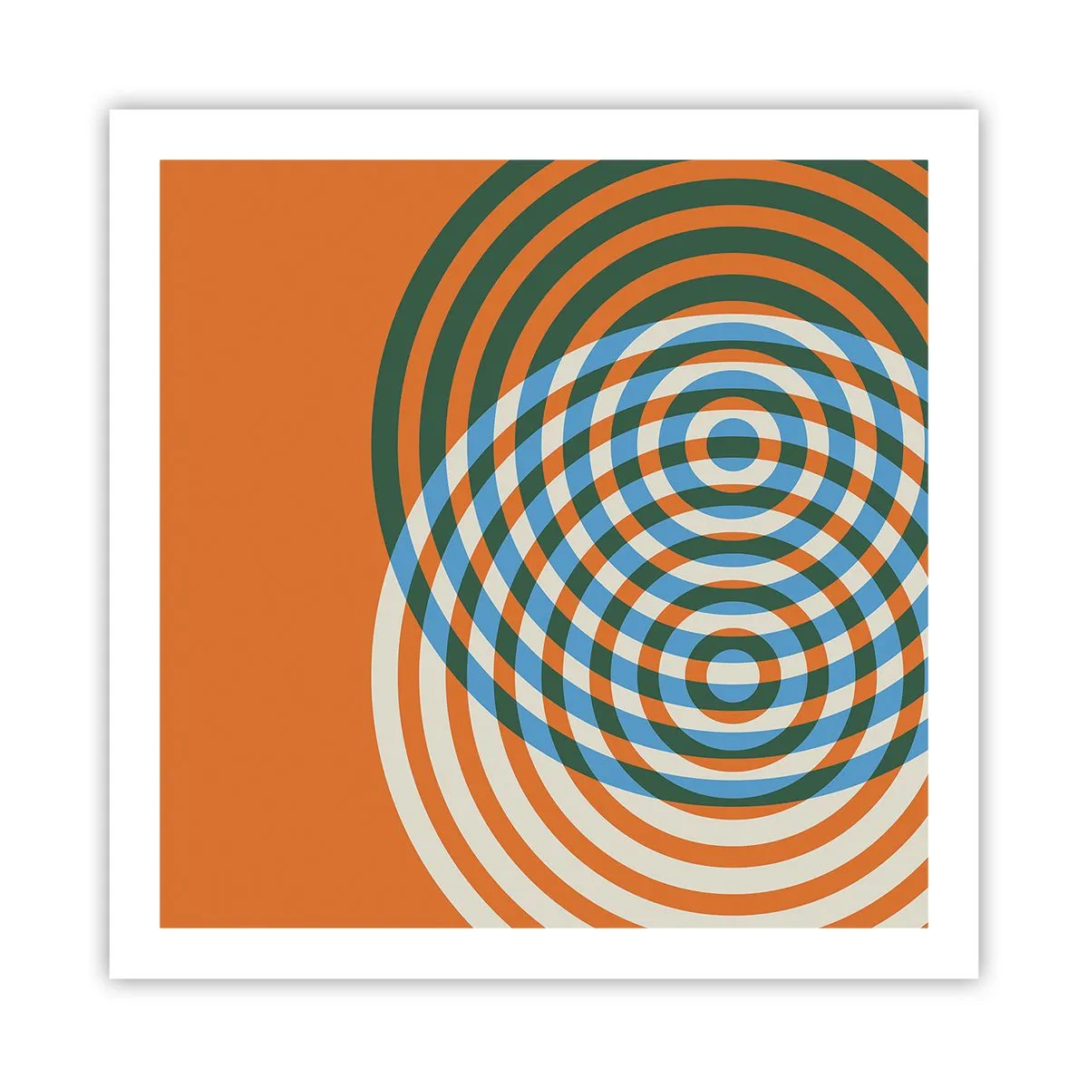 Poster - Abstracte circulaire variatie - 60x60 cm