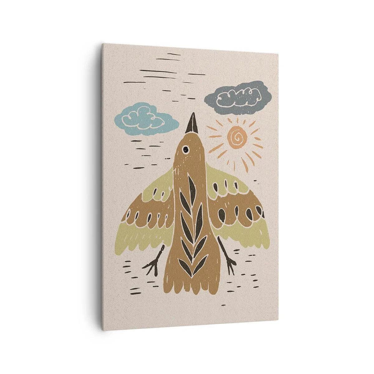 Schilderen op canvas - Een vreugdevolle vlucht - 70x100 cm