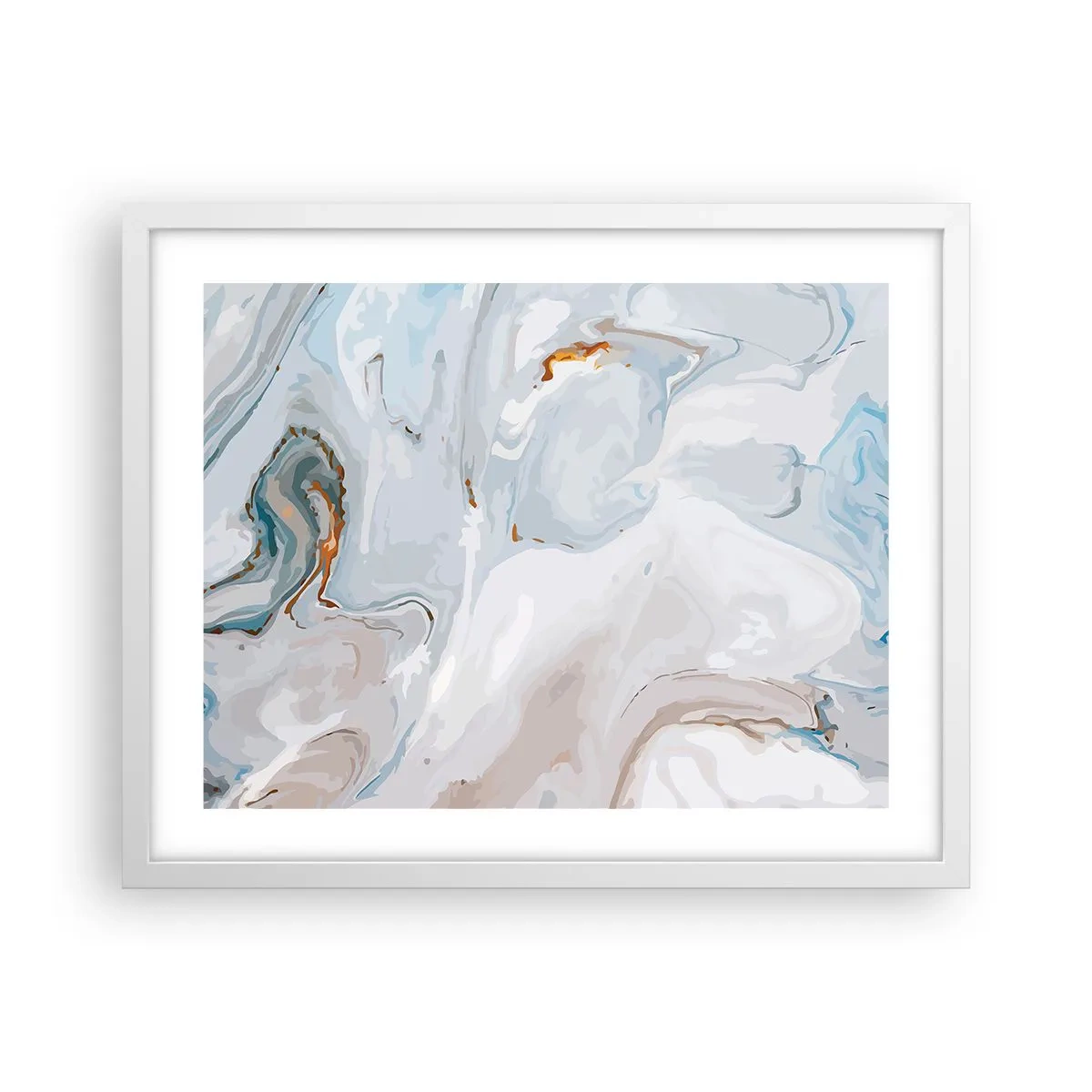 Poster in een witte lijst - Het wit is verheven - 50x40 cm