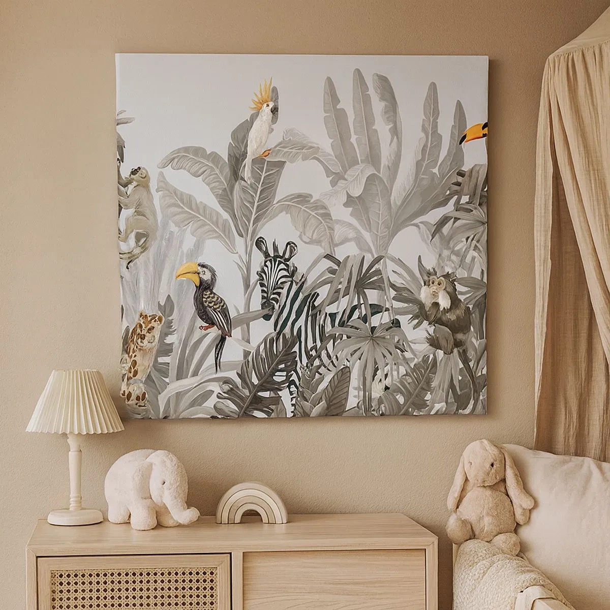 Schilderen op canvas - Afrikaans sprookje - 30x30 cm