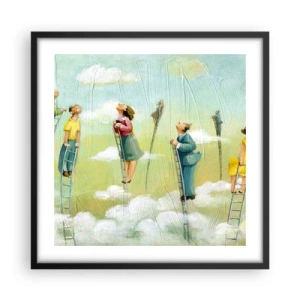 Poster in een zwarte lijst - Achter je droom - 50x50 cm