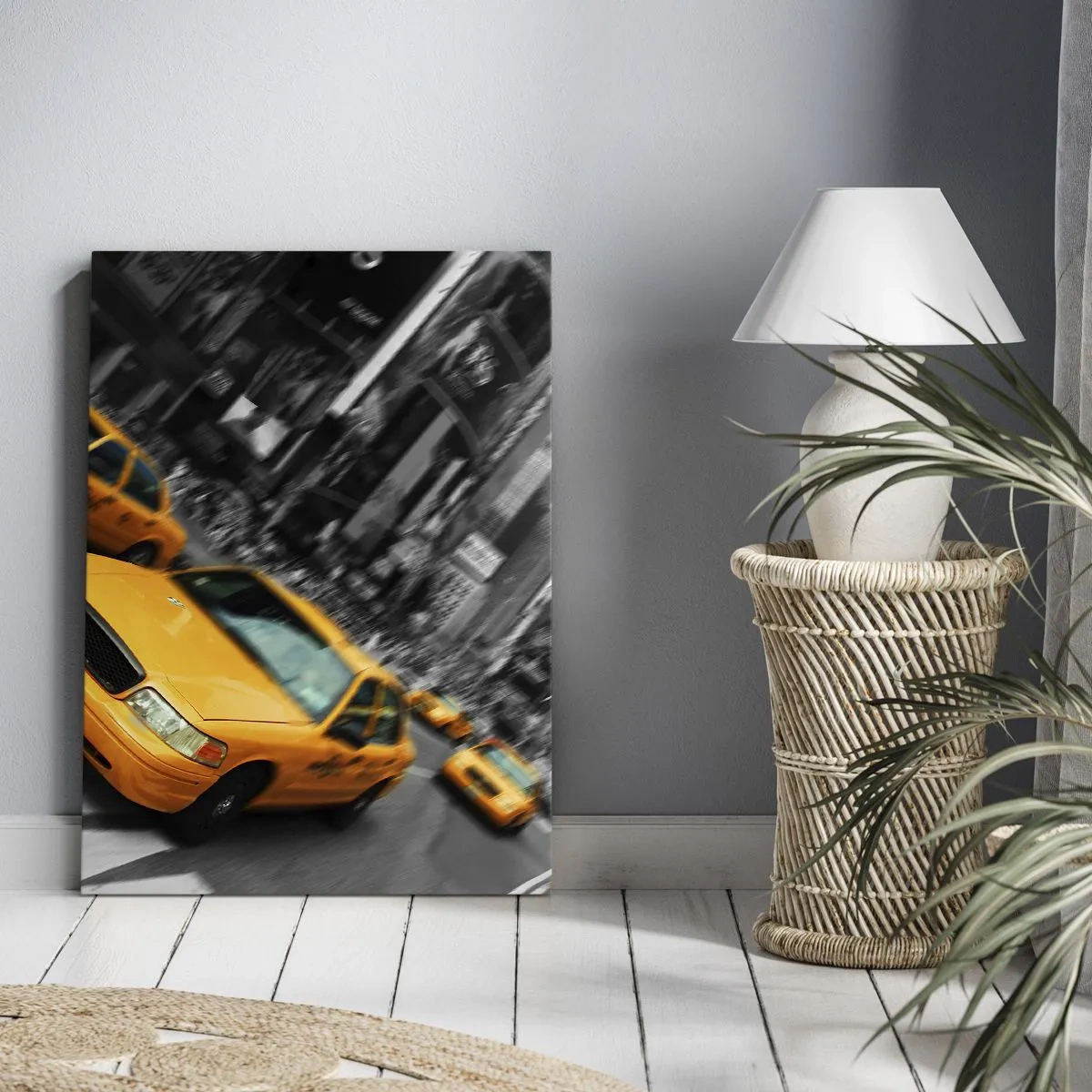 Schilderen op canvas - New York City druppels zonneschijn - 45x80 cm