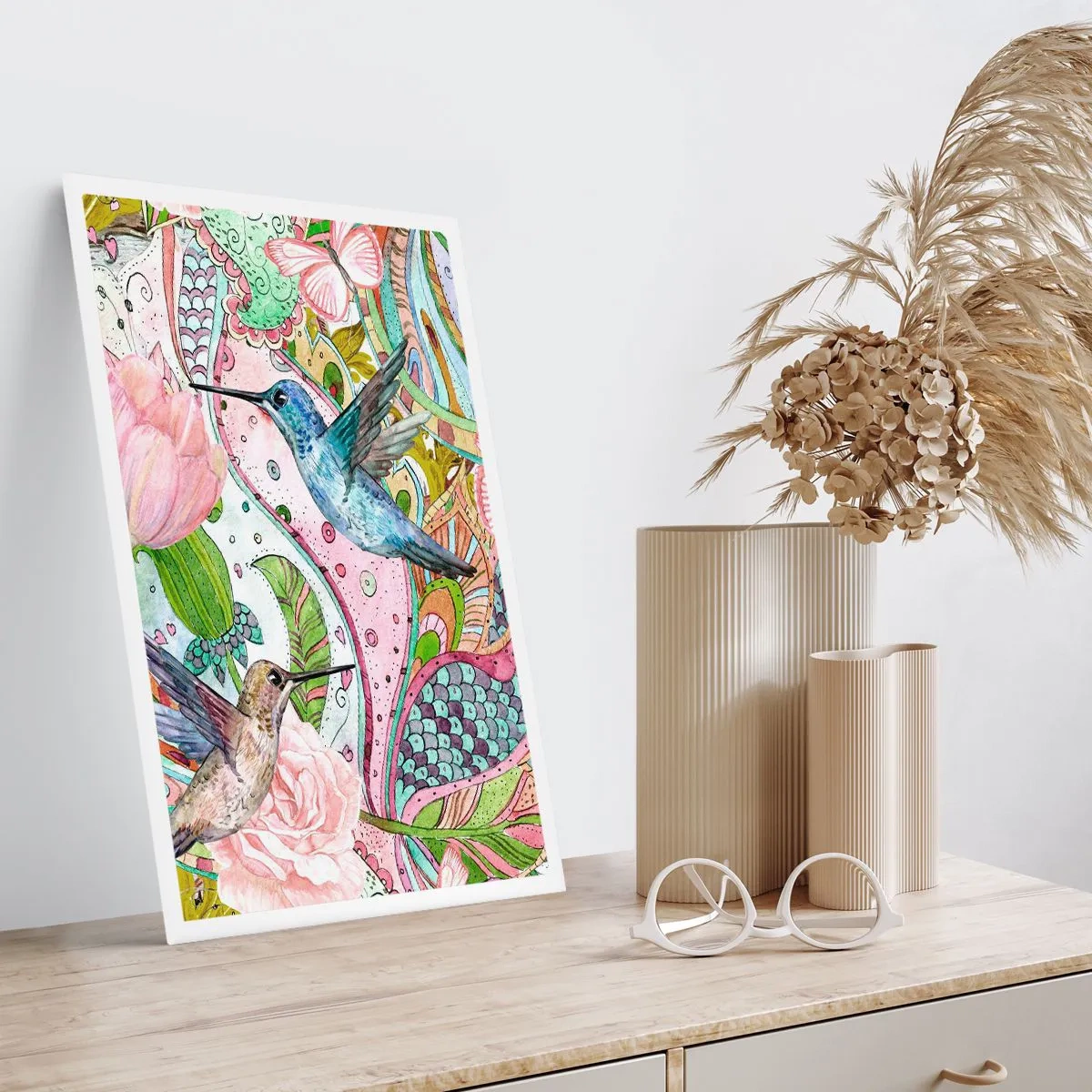 Poster - Verstrikt in wijnstokken - 61x91 cm