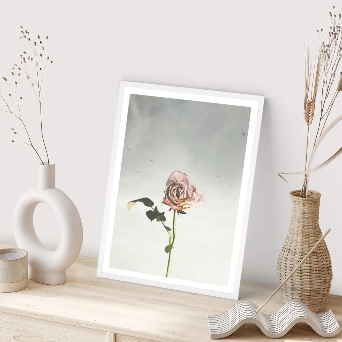 Poster in een witte lijst - Begroeting van de lente - 70x100 cm