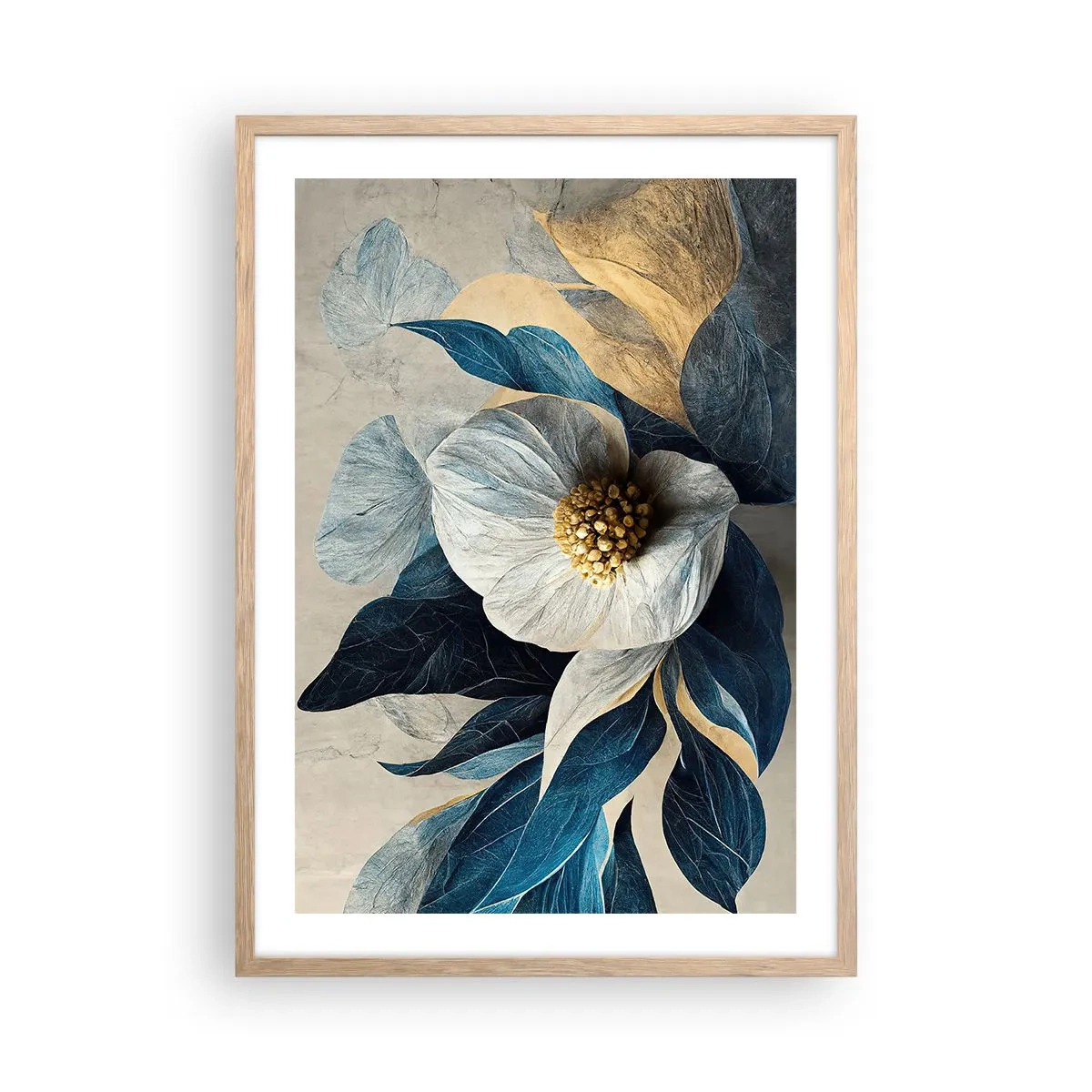 Een poster in een licht eiken lijst - Hij heeft een hart van goud - 50x70 cm