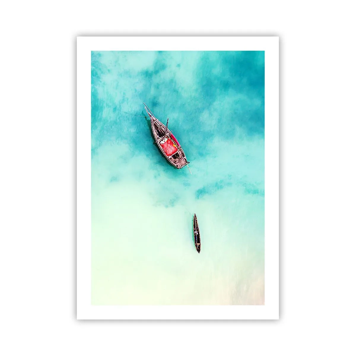 Poster - Want op de stranden van Zanzibar, wanneer het teveel aan water ... - 50x70 cm