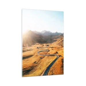 Schilderen op glas - In een gouden vallei - 80x120 cm