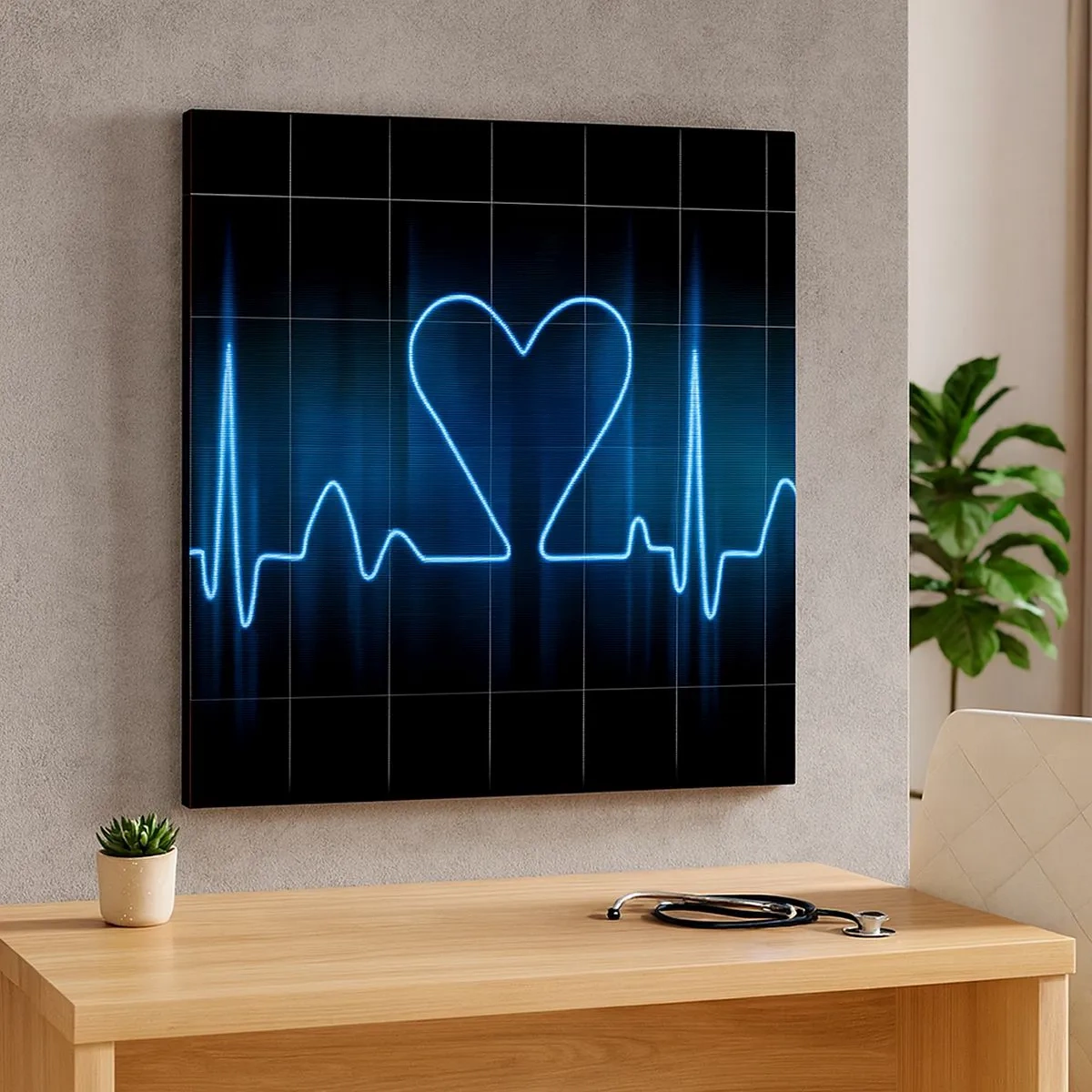 Schilderen op canvas - Op het ritme van het hart - 30x30 cm