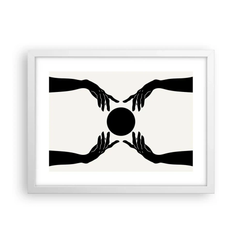 Poster in een witte lijst - Geheim teken - 40x30 cm