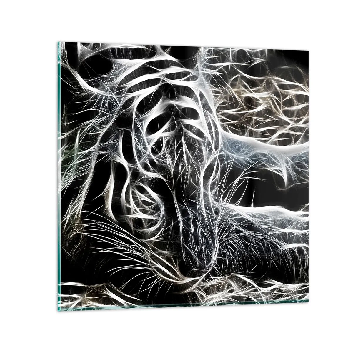 Schilderen op glas - Een onderzoek naar de lichtheid van katten - 70x70 cm