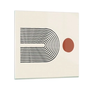 Schilderen op glas - Magnetisme van vormen en kleuren - 50x50 cm