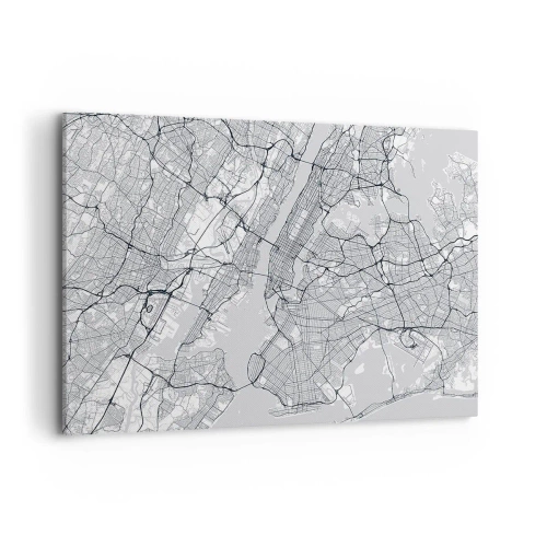 Schilderen op canvas - De anatomie van een metropool - 100x70 cm