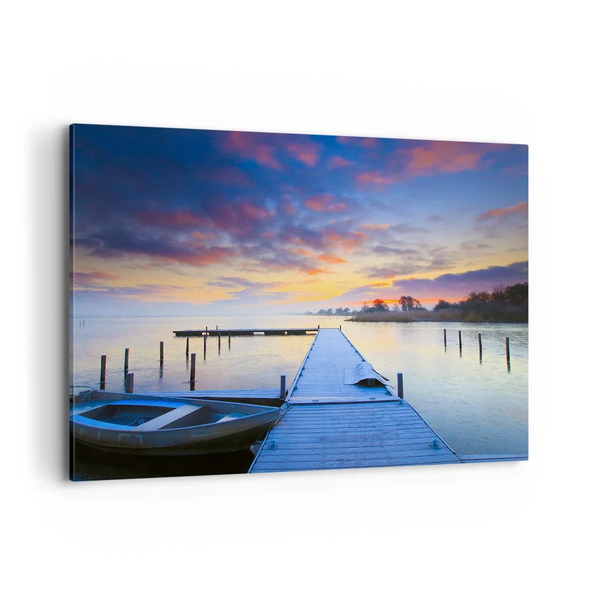 Schilderen op canvas - Violet-gouden kalmte - 100x70 cm