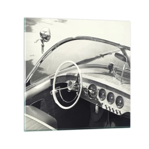 Schilderen op glas - Weer voor de rijken - 30x30 cm