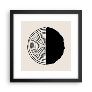 Poster in een zwarte lijst - Half om half - 30x30 cm