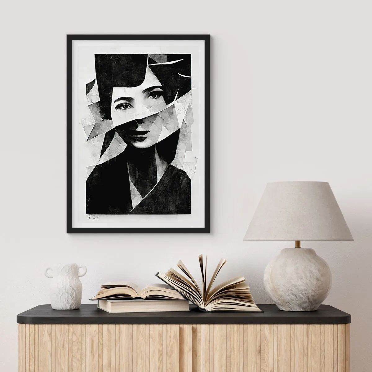 Poster in een zwarte lijst - Echt wat je bent... - 40x50 cm