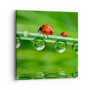 Schilderen op canvas - De hele zomer onderweg - 30x30 cm