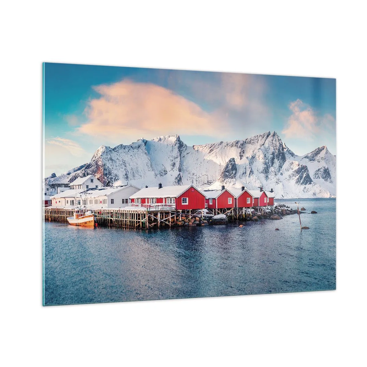 Schilderen op glas - Noordelijke retraite - 100x70 cm