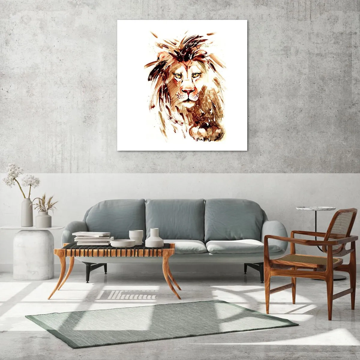 Schilderen op glas - Kracht en waardigheid - 70x70 cm