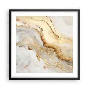 Poster in een zwarte lijst - Abstractie: schoonheid en goedheid - 50x50 cm